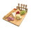 1PC Bamboo Cheese Board Cheese Knife Cheese Slicer Fork Scoop Cut Kitchen Cooking Tools Bamboo 5