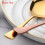 2 Sets Golden Serving Rice Spoon Restaurant Stainless Steel Dinnerware Set Public Using Buffet 4