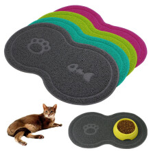 PVC Placemat Cat Bowl Mat Dog Feeding Water Food Dish Tray Clean Floor Cat Litter Cat Accessori