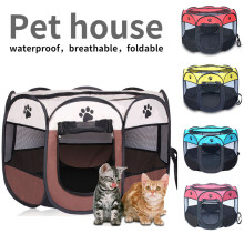 Octagon dog cage foldable dog house pet tent for cat portable puppy playpen dog fence pet suppl