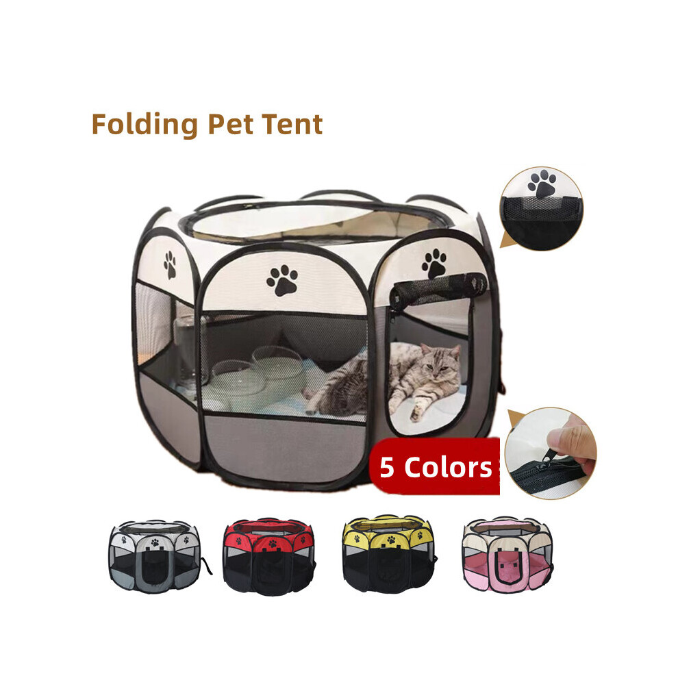 Portable Folding Pet Tent Dog House Octagonal Cage For Cat Tent Playpen Puppy Kennel Easy Opera