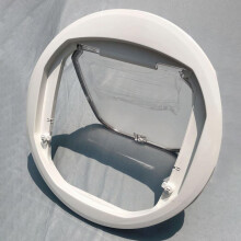 Dog/cat Door 4 Ways Lock Lockable Acrylic Noise Reduction Pet Door for Puppy Small Pet Gate Doo