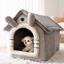 Breathable Warm Plush Pet Bed House Washable Soft Cat Cushion Kennel for Small Medium Large Dog