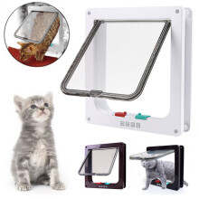 Door for Dog with 4 Way Security Locking ABS Plastic 3 Colors Pet Flap Door Controllable Switch