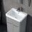 NES Home 500mm White Ceramic Mid-Edge Basin comes with Single Tap Hole and Overflow 1