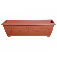 60cm Window Box Planter Plastic Venetian Flower Pot Terracotta Garden Trough