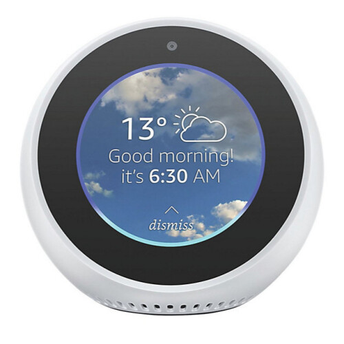 Amazon (White) Amazon Echo Spot Compact Smart Speaker Alexa