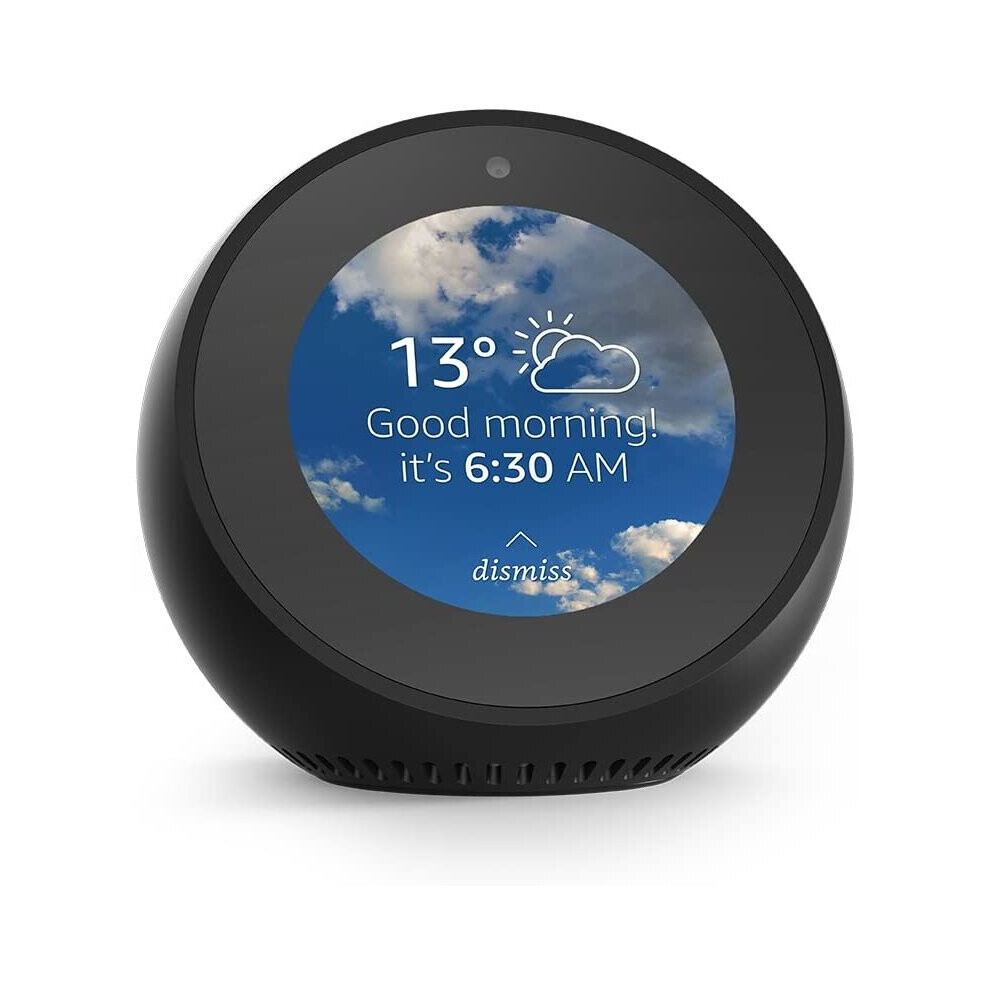 (Black) Amazon Echo Spot Compact Smart Speaker Alexa