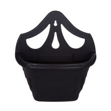31cm Wall Hanging Planter Plastic Venetian Flower Plant Pot Black Garden Basket
