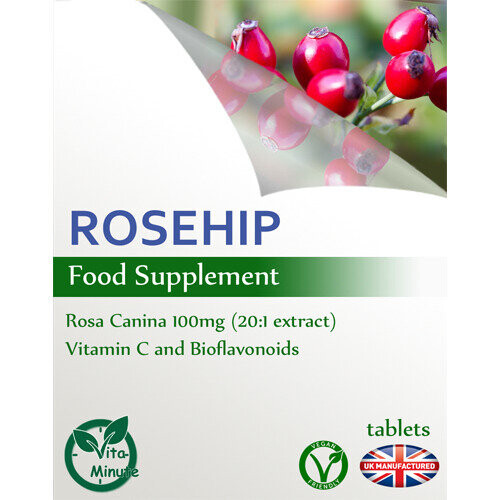 Rosehip 2000mg (90 Tablets) Natural Vitamin C Bioflavanoids UK (V) 2