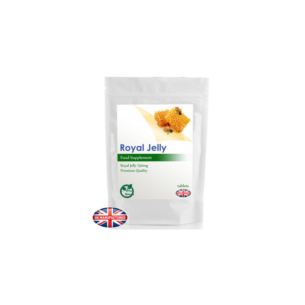 Royal Jelly Extract 750mg (120 Tablets) Immune, Hay Fever Relief, UK