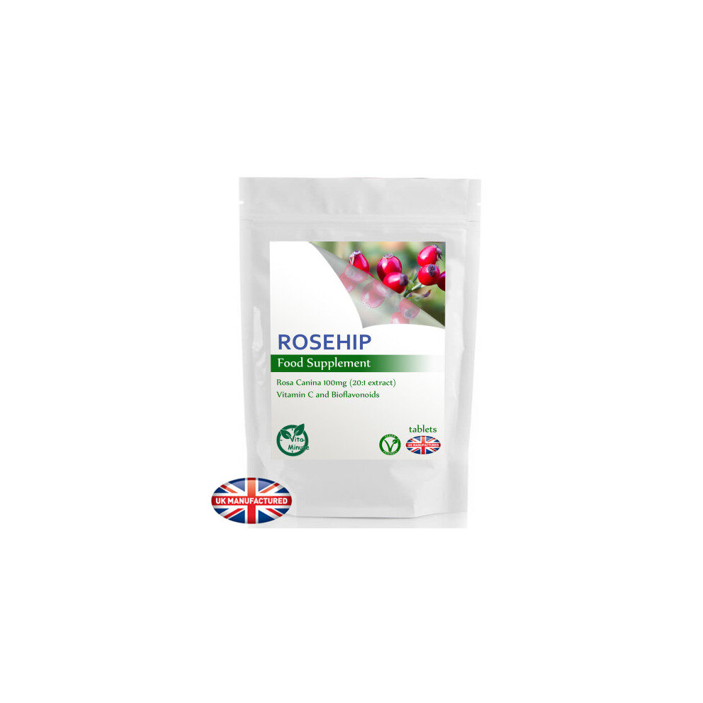 Vitaminute 60 Tablets - Rosehip Extract 2000Mg, Natural Vitamin C Bioflavonoids