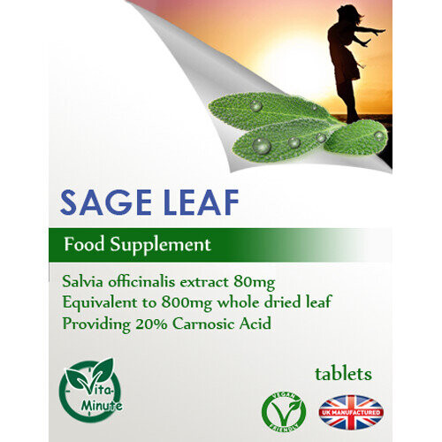 90 x Sage Leaf Extract 800mg Tablets | Hot Sweats, Menopause, Flushes 2