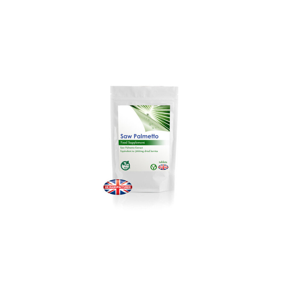 Saw Palmetto (100 Tablets) 3000mg (20:1) Support Prostate, Hair, UK