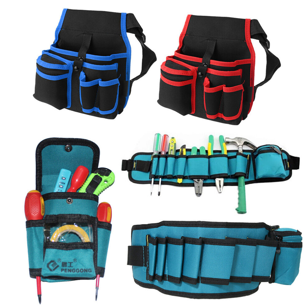Multipurpose Waist Pockets Wear-Resisting Electrician Tool Bag Organizer Carrying Pouch Big Cap 729601636936