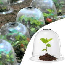 6/12Pcs Garden Cloche Dome Reusable Seeding Plant Bell Cover Protector With 18 Fixing Pegs Mini