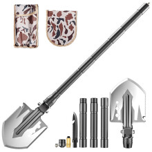 Outdoor Survival Tactical Multifunctional Folding Shovel 76cm Fold Camping Equipment Shovel Gar