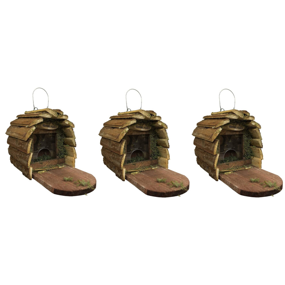 Selections Wooden Wildlife Squirrel Feeder (Set Of 3)