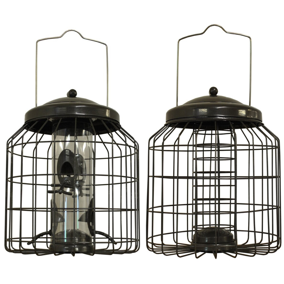 Selections Squirrel Proof Hanging Bird Seed & Fatball Feeders (Set Of 2)