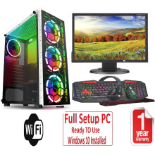 Fast Gaming PC Bundle - i5 16GB RAM 1TB GTX1050TI 4GB - WiFi - WARRANTY - WHITE RAIDER - Refurbished