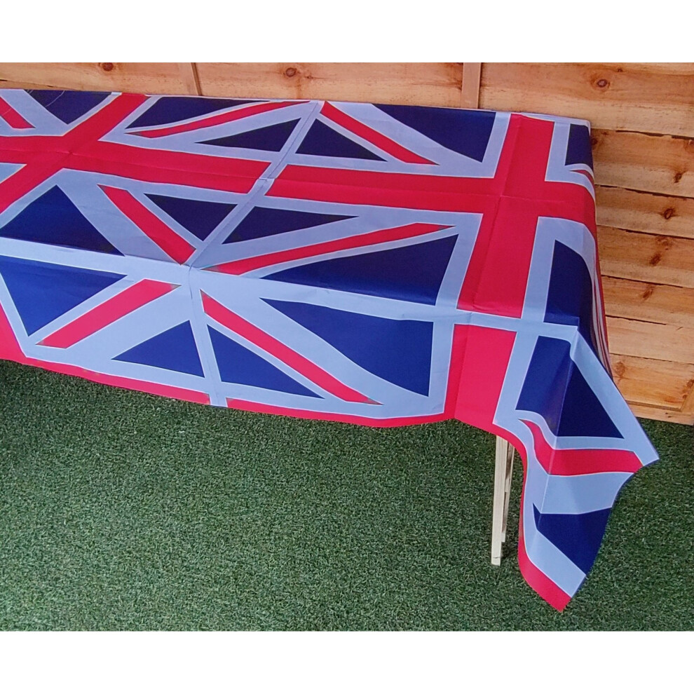 Union Jack Table Cloth Kings Coronation Paper Table Cover 160 x 109cm
