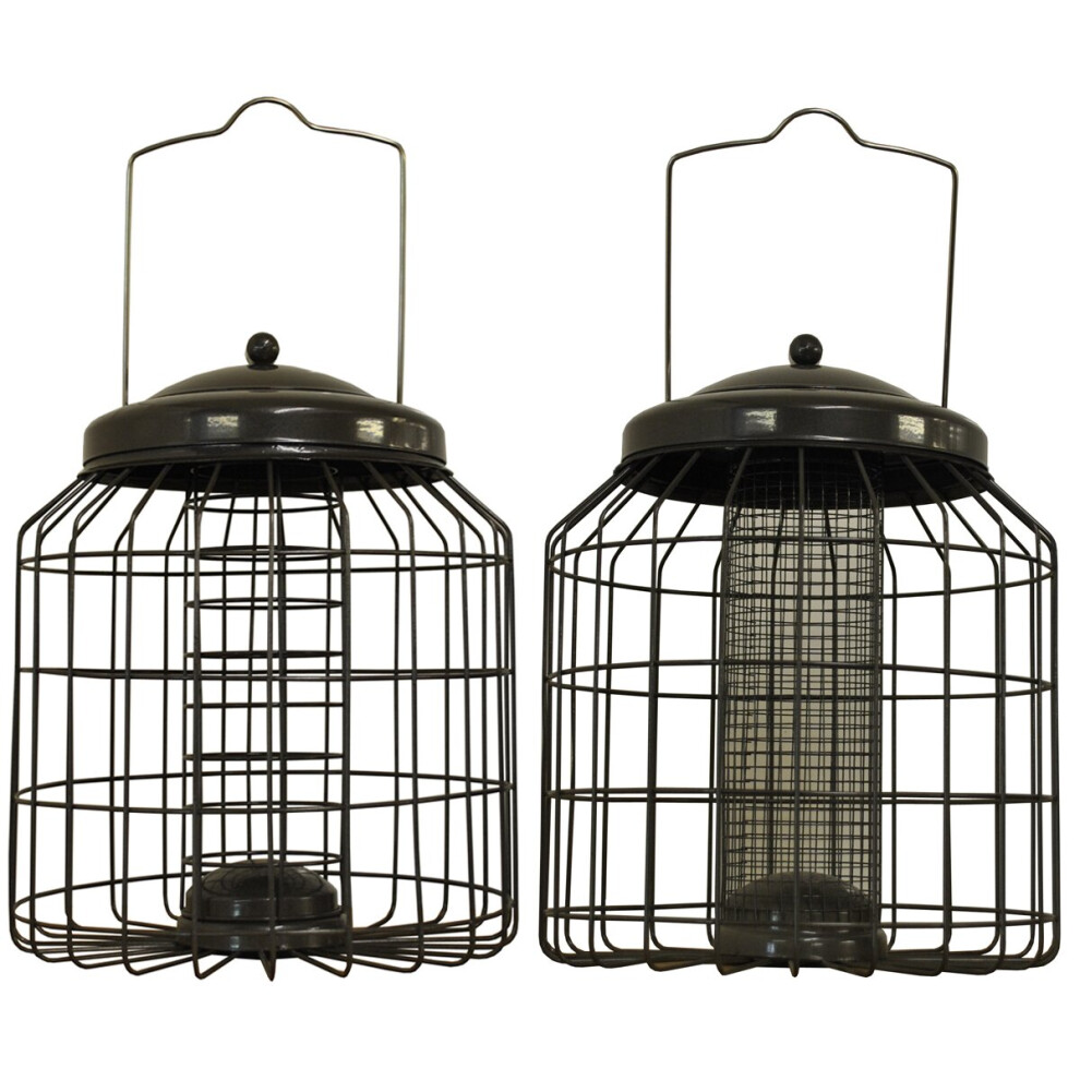 Squirrel Proof Hanging Bird Nut & Fatball Feeders (Set of 2)