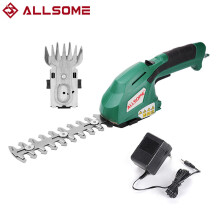 ALLSOME 7.2V 2 In 1Cordless Electric Grass Hedge Trimmer Battery Rechargeable Shear Hedger Mot