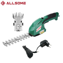 ALLSOME Electric Hedge Trimmer 2 in 1 7.2V Cordless Household Trimmer Rechargeable Weeding Shea