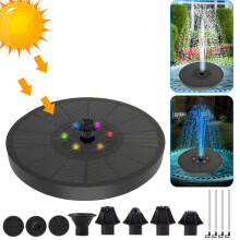 Floating Solar Powered Fountain Garden Waterfall Fountain Water Pump Pool Pond Bird Bath Solar
