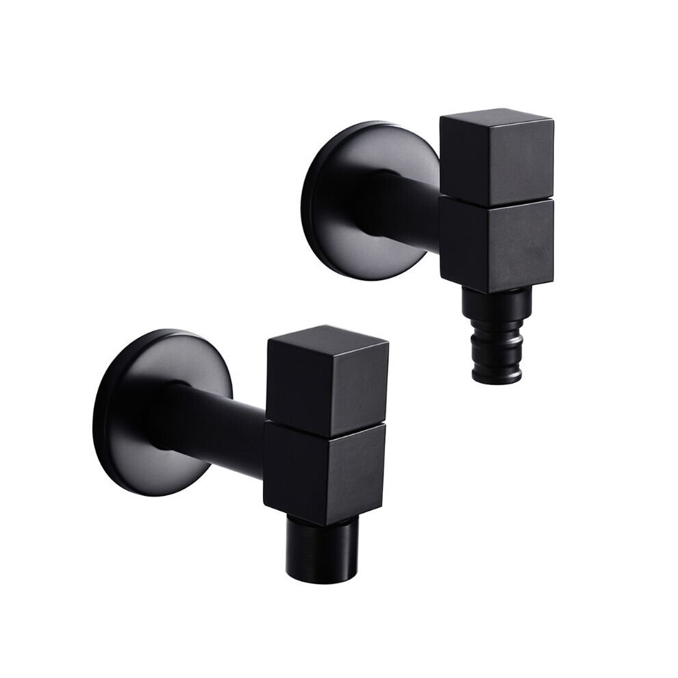 Black Copper Faucet Wall Mounted Washing Machine Mop Pool Tap For Bathroom 729601700767