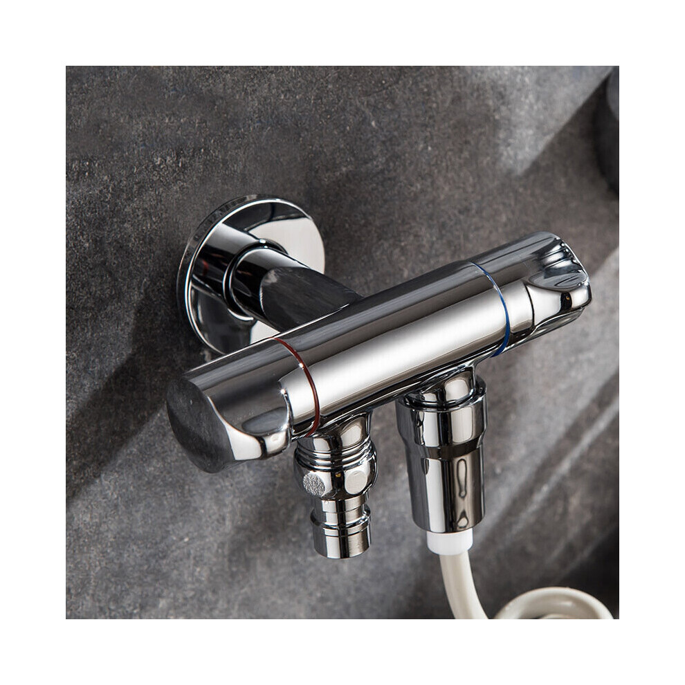 Brass Kitchen Bathroom Accessories Double Outlet Angle Valve For Shower Head Toilet Basin Wate 729601635403