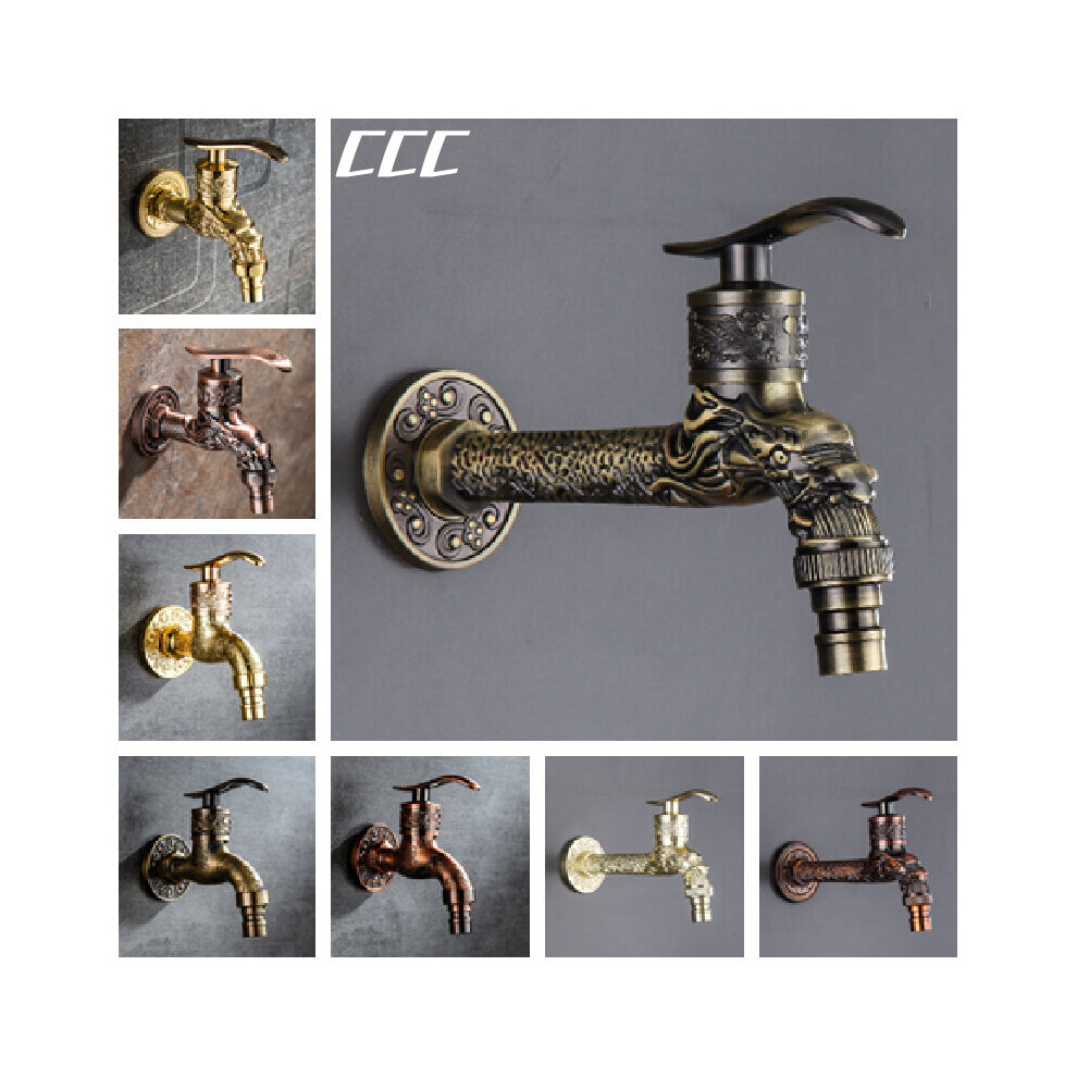 Ccc Household Carved Wall-Mounted Faucet Decoration Outdoor Garden/Mop Pool/Washing Machine S 729601639685