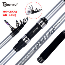 BIUTIFU Surf Rod 5.3/5.0/4.5/4.2/4.05/3.9/3.6m Telescopic Fishing Travel Spinning Power60-150g