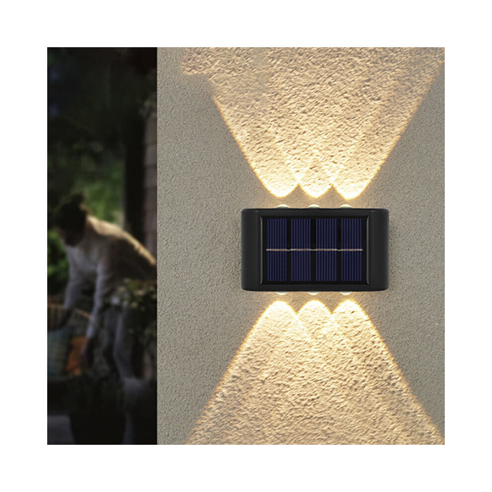 Solar Wall Light Outdoor LED Wall Light Warm White Up and Down Solar Lamps Waterproof for Garde