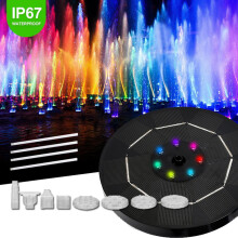 4.5V/3.5W Solar Water Fountain Pump Colorful LED Lights Floating Garden Fountain Pump Swimming