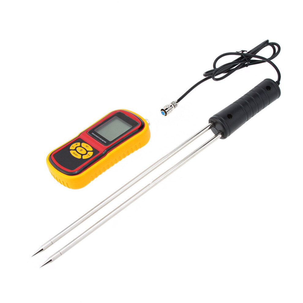Gm640 Portable Digital Grain Moisture Meter With Measuring Probe Lcd Display Tester For Corn Wh 729601705588