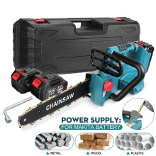 12 INCH 588VF Electric Chainsaw Cordless 2 Battery HighPowerful Motor Garden Woodworking Cuttin