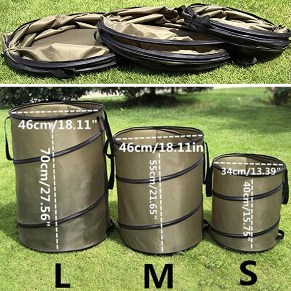 Gardening Garbage Storage Bag Buckle Home Container Leaf Trash Can Foldable Storage Organizers