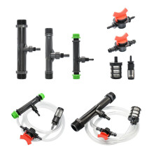 Venturi Fertilizer Injector Kit (1/2, 3/4, 1, 1.5 Inch) with Tap Filter for Garden Irrigation System