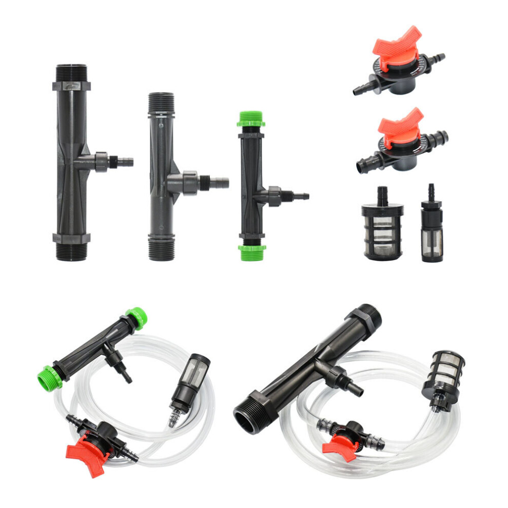 1/2 3/4 1 1.5 Inch Venturi Fertilizer Injector Kits Tap Filter Garden Agriculture Irrigation Sy