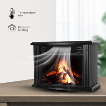 1000W Electric Fireplace Heater with Remote - Tabletop Flame Warmer for Indoor Winter Heating
