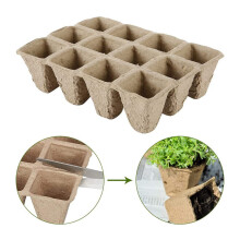 12 Cell Seedling Starter Trays Biodegradable Planting Germination Paper Pots For Vegetables Flo