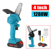1280W 88VF Garden Power Mini Chain Saws Cutting Logging Wood Electric Chainsaws Pruning Saw wit