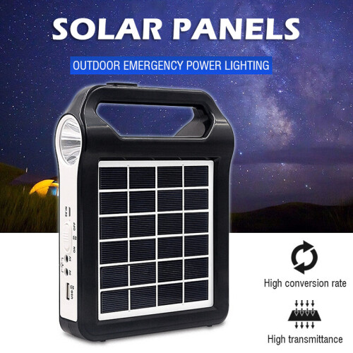 1pc For Outdoor Solar Generator System Panel Light  USB Port Solar Cell Polysilicon LED Light F 1