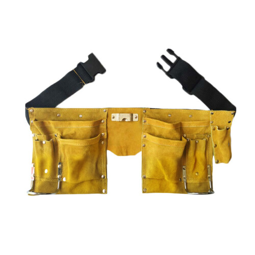 Leather Tool Belt Quick Release Buckle Carpenter Construction Work Apron Tool Storage Pouch Bel 1