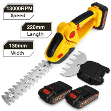 24V 2 in 1 Electric Fence Trimmer Hedge Cordless Rechargeable Pruning Lawnmower One-handed Hedg