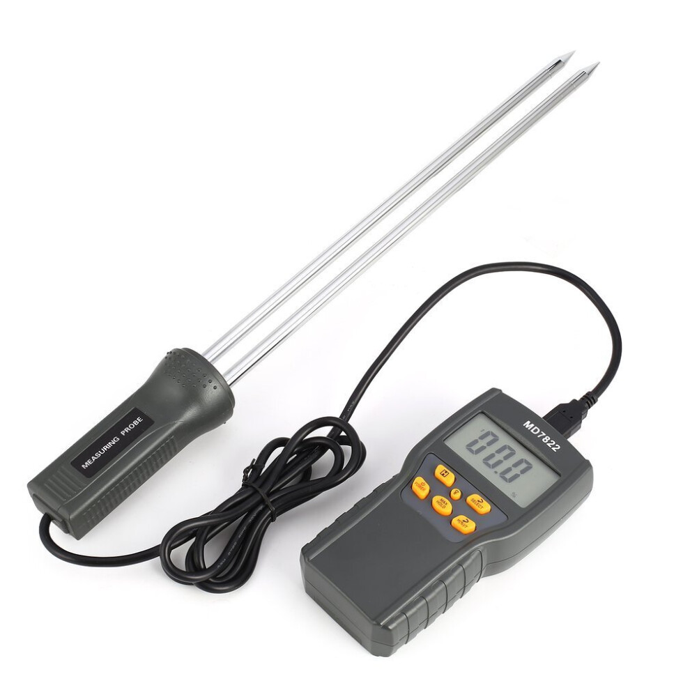 Md7822 Lcd Display Digital Grain Moisture Meter Analyzer Temperature Thermometer Humidity Hygro 729601639418