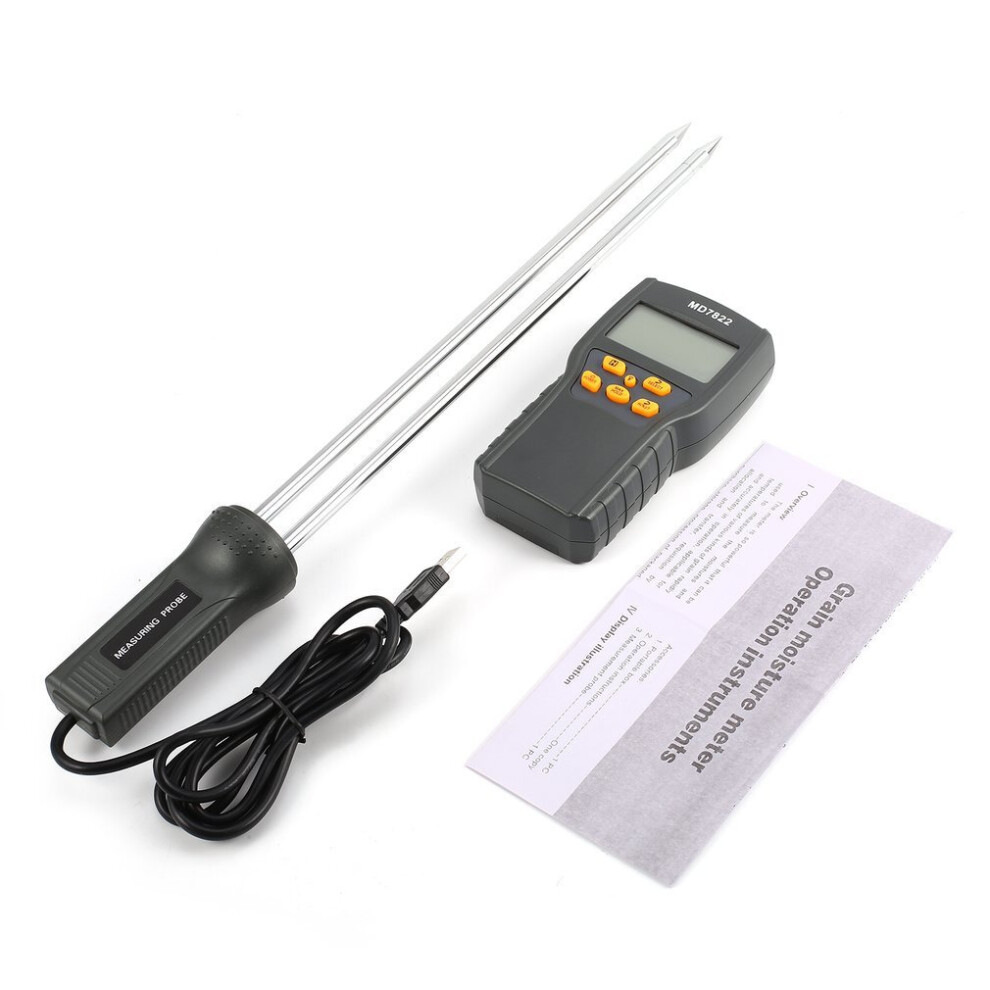 Md7822 Digital Grain Moisture Meter Analyzer Temperature Thermometer Humidity Hygrometer Water 729601639814