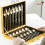 24Pcs Gold Dinnerware Set Stainless Steel Tableware Set Knife Fork Spoon Flatware Set Christmas 1