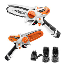 Mini electric chain saw battery Wood pruning with one hand garden tool rechargeable EU plug